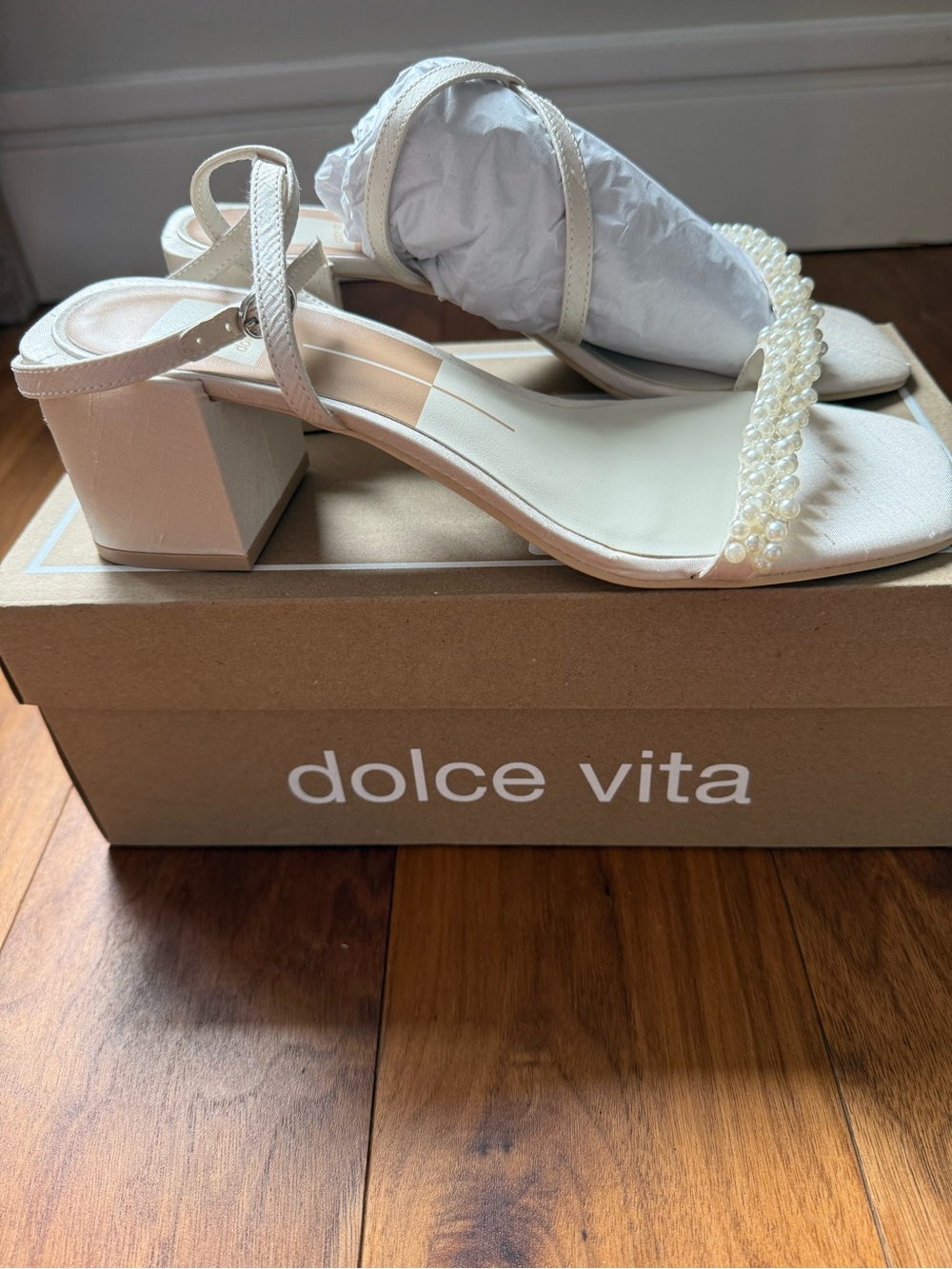 Dolce Vita Zalima Heels Vanilla Pearls
